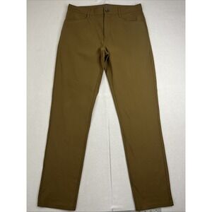 Vuori Meta Pants Athletic Slim Mens 33 x 31 Brown Athleisure Performance #V430